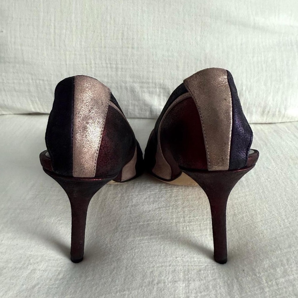 Eugenia Kim Metallic Multicolored Leather Pointed Toe Pumps - Picture 4 of 7